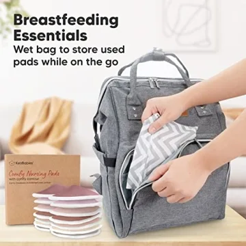 KeaBabies Organic Nursing Pads - 14 Soft Reusable Breastfeeding Pads