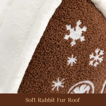 Phantoscope Gingerbread House Plush Christmas Throw Pillow