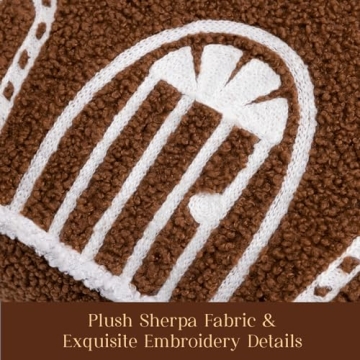 Phantoscope Gingerbread House Plush Christmas Throw Pillow