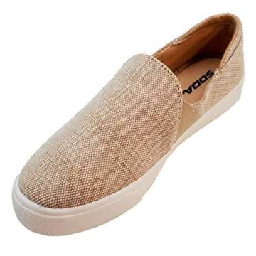 Soda Ridge Canvas Slip On Sneaker Womenâ€™s Size 7.5 Beige