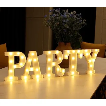DyingSwan LED Light Up Letters for Creative Party Decor