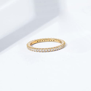 Amazon Essentials Gold-Plated Infinity Zirconia Eternity Ring