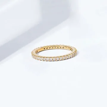Amazon Essentials Gold-Plated Infinity Zirconia Eternity Ring