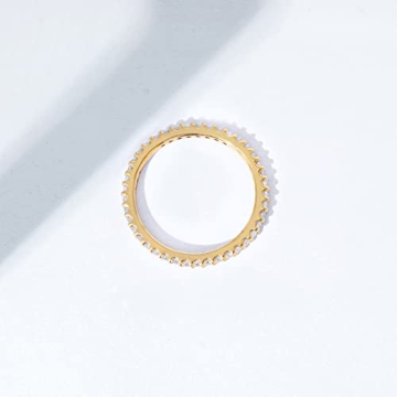 Amazon Essentials Gold-Plated Infinity Zirconia Eternity Ring