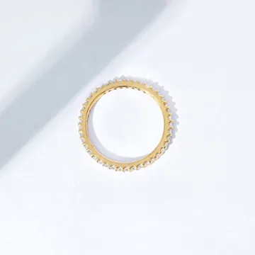Amazon Essentials Gold-Plated Infinity Zirconia Eternity Ring