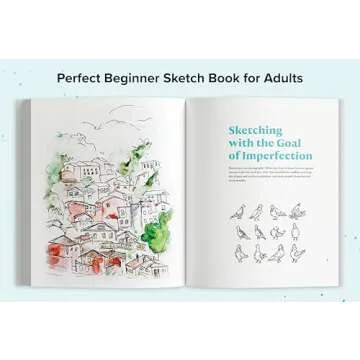 Mindful Sketching Book for Adults - Stress Relief Art