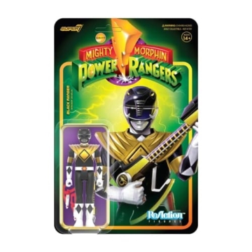 Super7 Mighty Morphin Power Rangers Black Ranger (Dragon Shield) - 3.75" Power Rangers Action Figure...