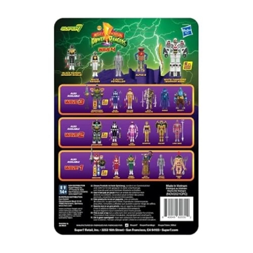 Super7 Power Rangers Black Ranger Action Figure Collectibles