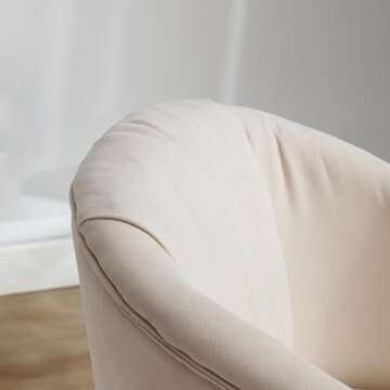 CCFAME Swivel Barrel Chair for Living Room Comfort