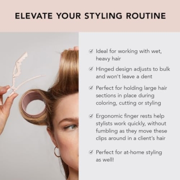 Kitsch Hair Clips for Styling & Sectioning - 3pc Blush