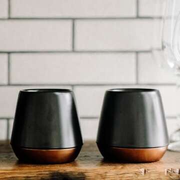 Fellow Big Jo' Double Wall Ceramic Coffee Mug - Refined and Sophisticated, Matte Black, Single 12 oz Cup