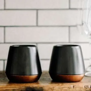 Fellow Big Jo' Double Wall Ceramic Coffee Mug - Refined and Sophisticated, Matte Black, Single 12 oz Cup