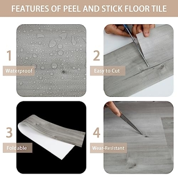 Self-Adhesive Waterproof Wood Grain Floor Tiles for Easy DIY