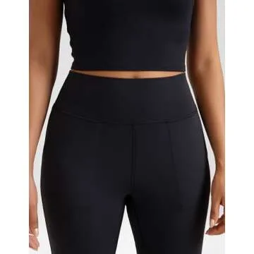 Colorfulkoala Women's Dreamlux Jogger Pants High Waisted Sweatpants Tapered Lounge Pants 28" Inseam Joggers with Pockets Black