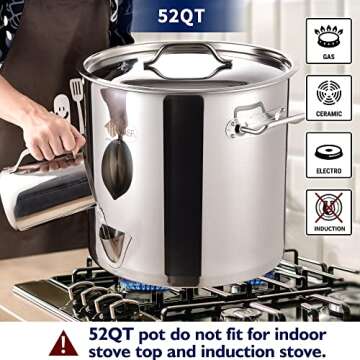 ARC 52-Quart Stainless Steel Tamale Steamer with Spout