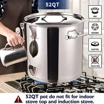 ARC 52-Quart Stainless Steel Tamale Steamer with Spout