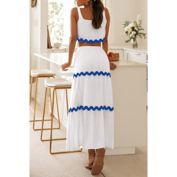 Stylish PRETTYGARDEN Women's Summer 2 Piece Beach Outfit