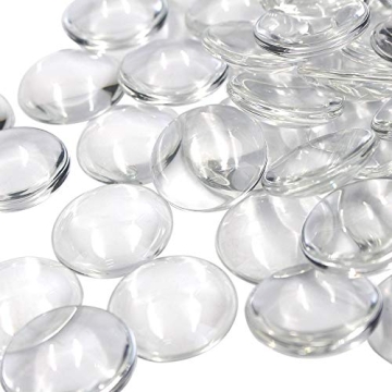 100 Premium Clear Glass Dome Cabochons for Crafting