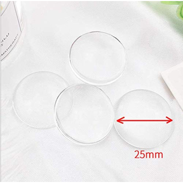100 Premium Clear Glass Dome Cabochons for Crafting