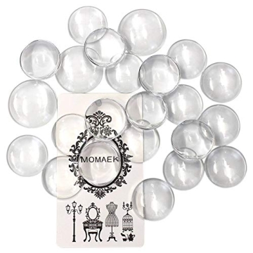 100 Premium Clear Glass Dome Cabochons for Crafting