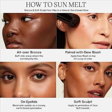 Saie Sun Melt Bronzer - Cream Balm for Natural Contour
