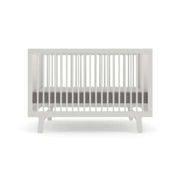 Oeuf Sparrow Crib: Stylish & Adjustable White Design