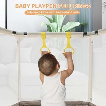 ZENOVA Hexagonal Baby Playpen - Safe & Portable Toddler Playpen