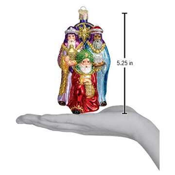 Old World Christmas Three Wise Men Glass Ornament
