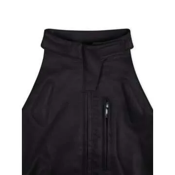 REORIA Women's Summer Sexy Halter Neck Zipper Open Back Y2K Trendy Going Out Backless Faux Leather Tank Crop Tops Black Small