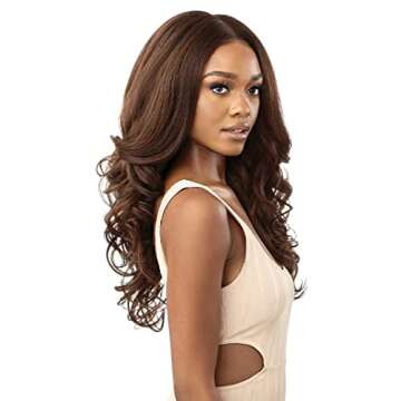 Outre 360 Frontal Lace Wig 13"x6" Hand Tied Lace Frontal KALINDA (1) - Natural Elegance in Chocolate...