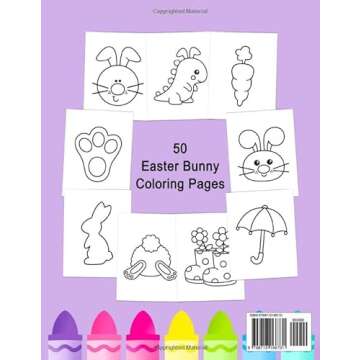 Easter Coloring Book for Toddlers with 50 Adorable Pages