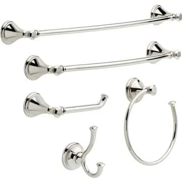 Delta Cassidy Towel Ring in Polished Nickel for Stylish Storage