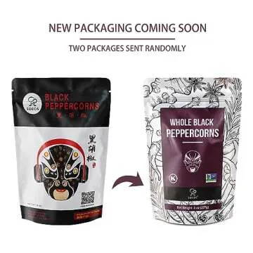 Soeos Whole Black Peppercorns 8oz - Fresh Flavor for Cooking