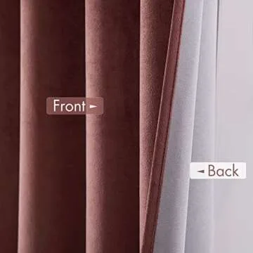 MIULEE 100% Blackout Velvet Curtains 96 Inches Long Dusty Rose Pink Curtain Drapes for Luxury Bedroom Living Room Darkening Thermal Insulated Grommet Curtains for Light Blocking Set of 2