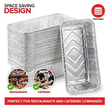 Aluminum Pans Bread Loaf Pans (30 Pack) 8x4 Aluminum Loaf Pan - 2 Lb Bread Tins, Standard Size, Compatible with Roadpro 12 Volt Portable Stove - Perfect for Baking Cakes, Bread, Meatloaf, Lasagna