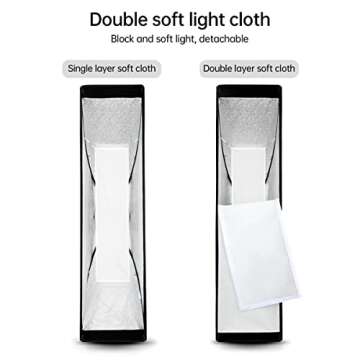 Godox FW30x120cm / 12"x47" Bowens Mount Strip Honeycomb Grid Softbox, Portable Softbox with Bowens Mount Speedring and Carry Bag, Strip Soft Box with Grid for Studio Strobe Flash Product Photography