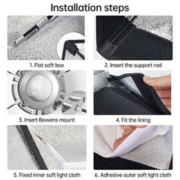 Godox FW30x120cm / 12"x47" Bowens Mount Strip Honeycomb Grid Softbox, Portable Softbox with Bowens Mount Speedring and Carry Bag, Strip Soft Box with Grid for Studio Strobe Flash Product Photography