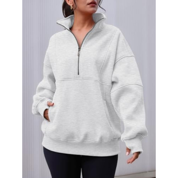 AUTOMET Women's Fleece Lined Oversized Hoodie with Pockets