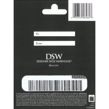 DSW Gift Card $50 Unleash Footwear Fashion Freedom
