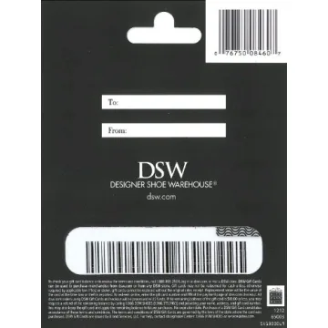 DSW Gift Card $50 Unleash Footwear Fashion Freedom