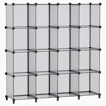 HOMIDEC 16 Cubes Bookshelf – Versatile Storage Organizer