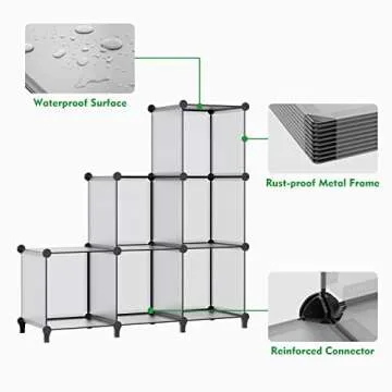 HOMIDEC 16 Cubes Bookshelf – Versatile Storage Organizer