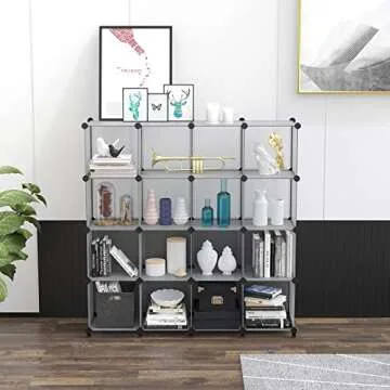 HOMIDEC 16 Cubes Bookshelf – Versatile Storage Organizer