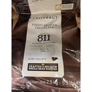 Barry Callebaut - Dark Chocolate Callets - 5.5 lbs for Premium Baking and Desserts