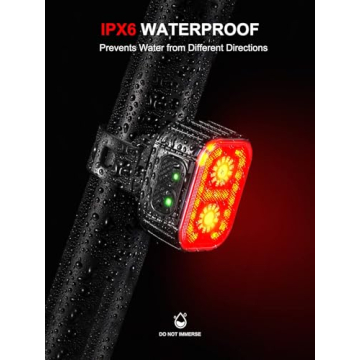 Cuvccn Bike Lights - Super Bright, 58 Hours Battery Life, Waterproof