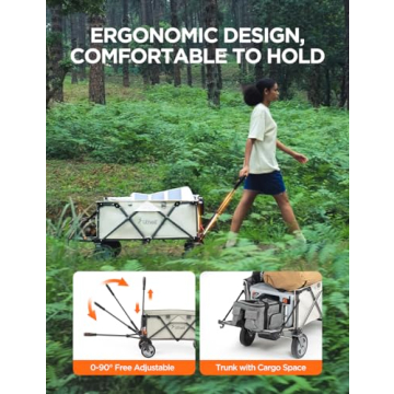 Litheli Collapsible Wagon Cart Heavy Duty Foldable Electric