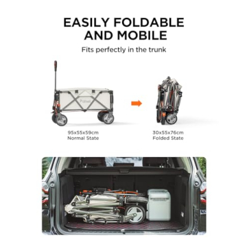 Litheli Collapsible Wagon Cart Heavy Duty Foldable Electric