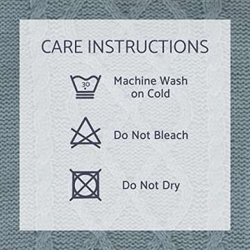 Elanze Blue Cable Knit Christmas Stocking - 18.5 inches