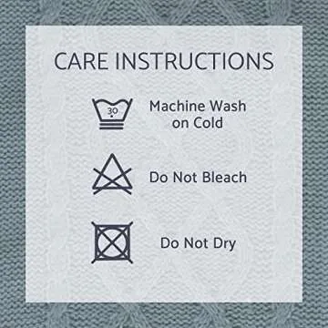 Elanze Blue Cable Knit Christmas Stocking - 18.5 inches