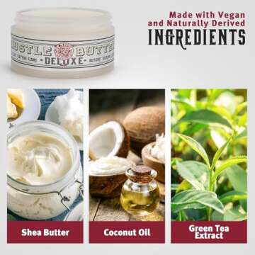 Hustle Butter Tattoo Soap & Aftercare Balm - Antibacterial Soap, Safe To Use While Healing, Vegan, No Petroleum - 5 Ounce Balm & 7 Ounce Tattoo Wash Kit